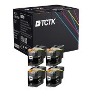 TCTK Cartucce d'inchiostro LC22U set da 4 Nero compatibile con Brother DCP-J 785 DW, per MFC-J 985 DW