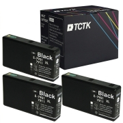 TCTK Cartucce d'inchiostro 79 set da 4 Nero compatibile con Epson WorkForce Pro WF-4630 DWF, per WorkForce Pro WF-4640 DTWF, per WorkForce Pro WF-5100, sostituisce C13T79114010