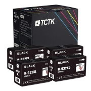 TCTK Cartucce d'inchiostro 932XL set da 4 Nero compatibile con HP OfficeJet 6100 6600 6700, per OfficeJet 6700 Premium, per OfficeJet 7110, per OfficeJet 7110 wide format, sostituisce CN053AE