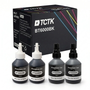TCTK Cartucce d'inchiostro BT6000BK BT6000BK set da 4 2x Nero 2x Ciano compatibile con Brother DCP-T300 DCP-T500W DCP-T700W MFC-T800W