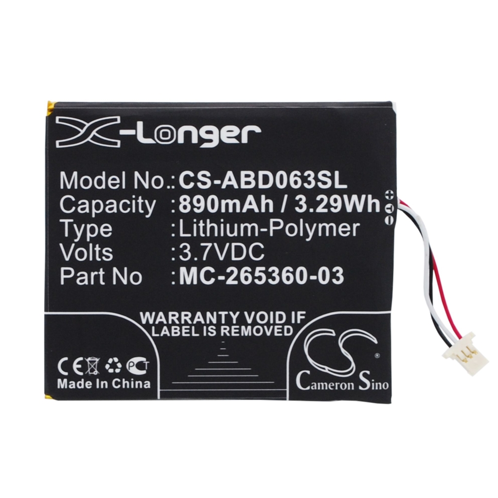Ebook, batteria eReader Amazon CS-ABD063SL