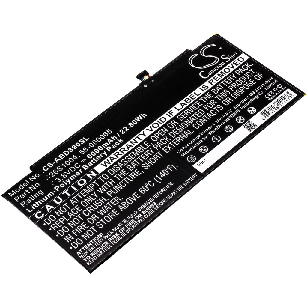 Batterie Batteria compressa CS-ABD890SL
