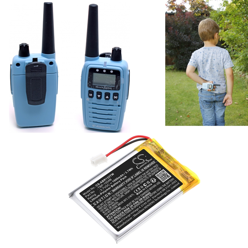 Sostituzione della batteria compatibile per Albrecht TBP-1004B