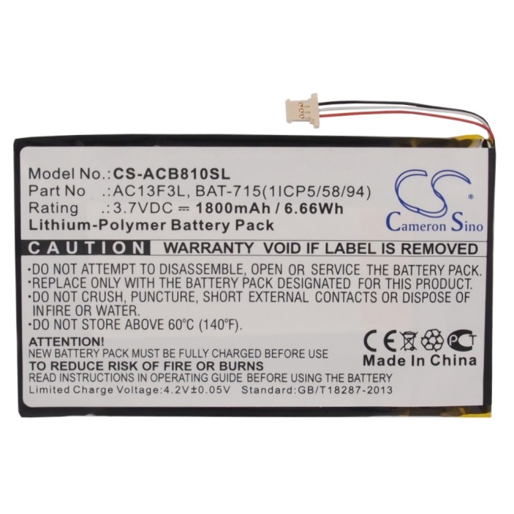 Batterie Sostituisce KT.0010G.002D