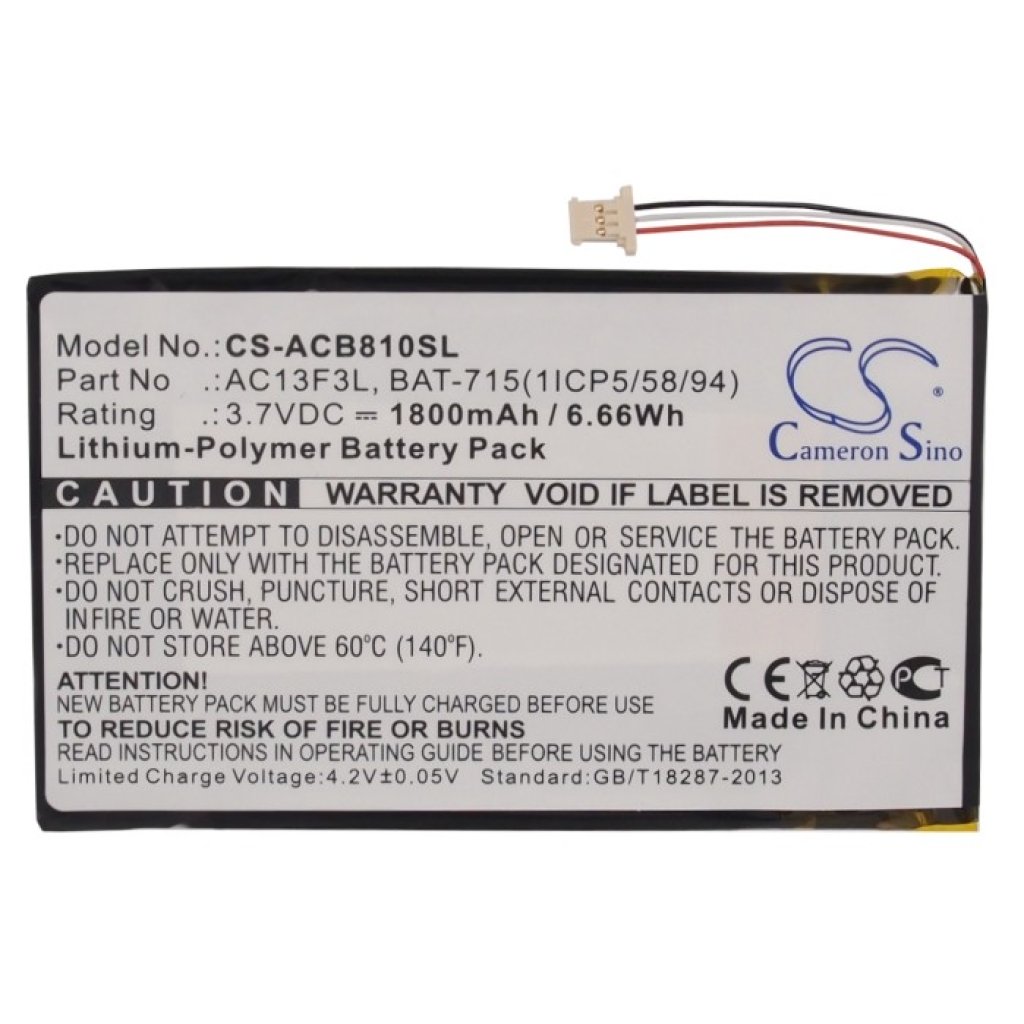 Batterie Sostituisce KT.0010G.002D