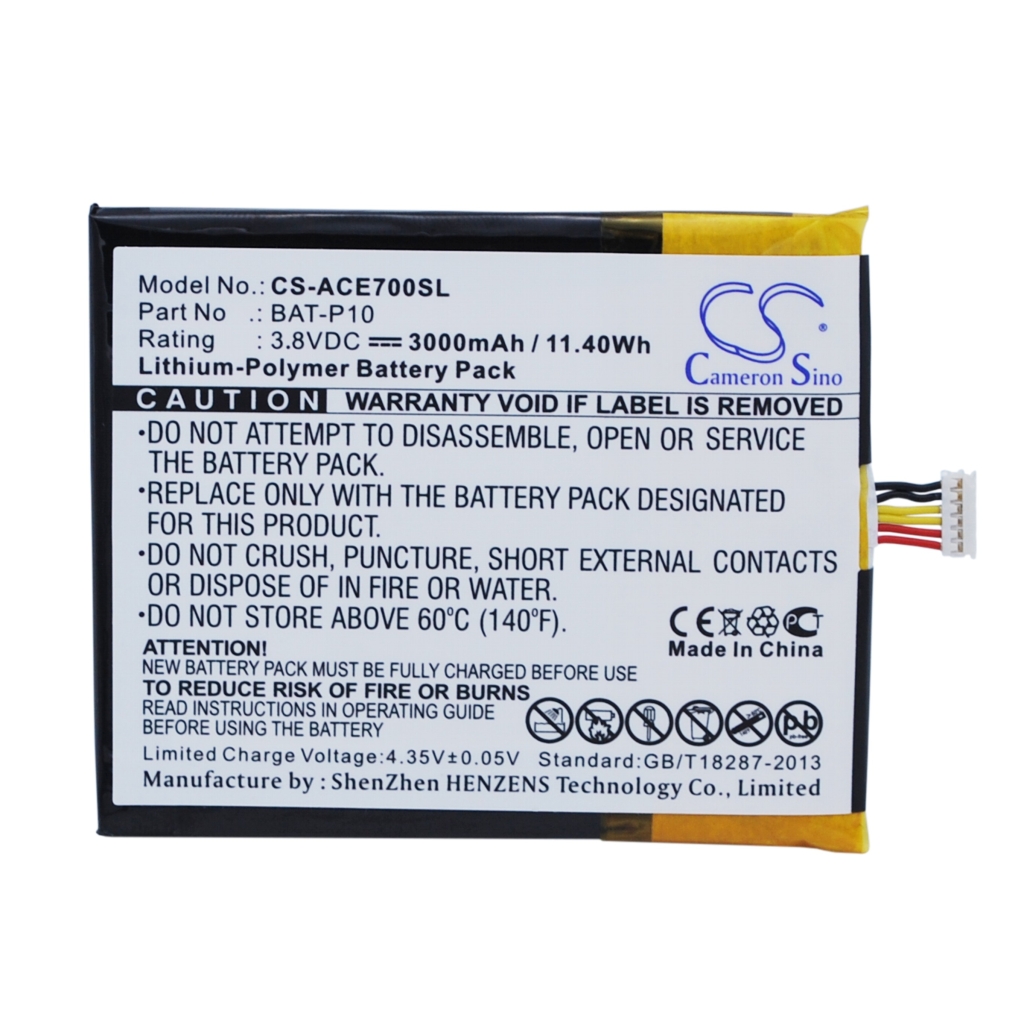 Batteria del telefono cellulare Acer CS-ACE700SL