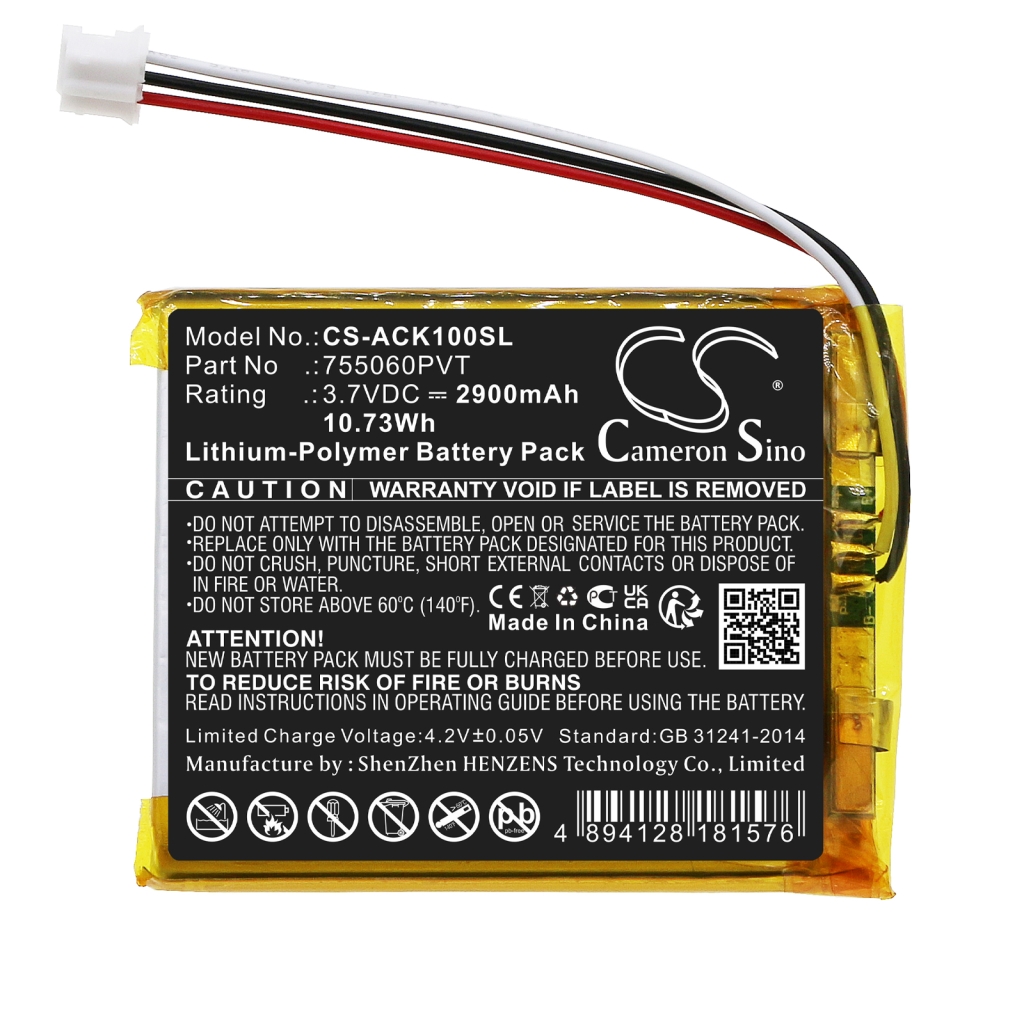 Batteria dell'apparecchiatura Autokeysprotool CS-ACK100SL