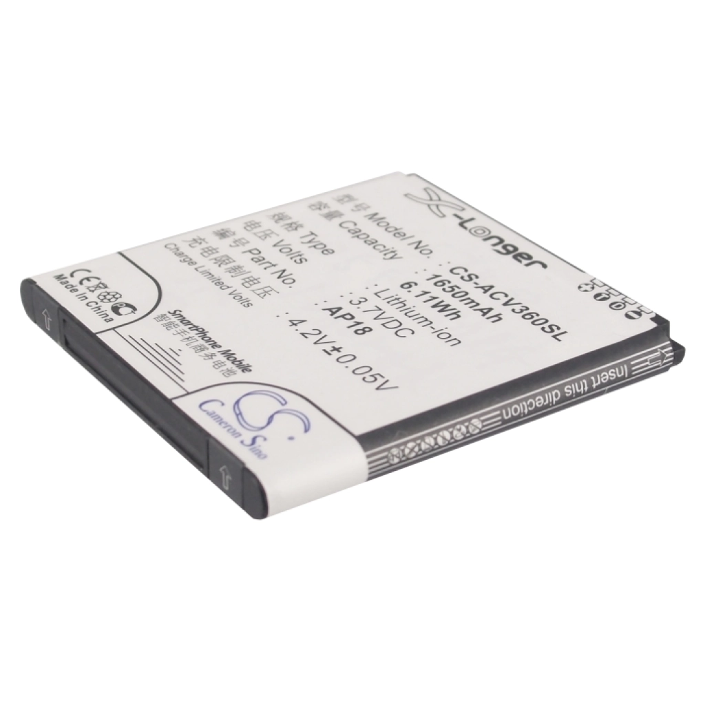 Batteria del telefono cellulare Acer CS-ACV360SL