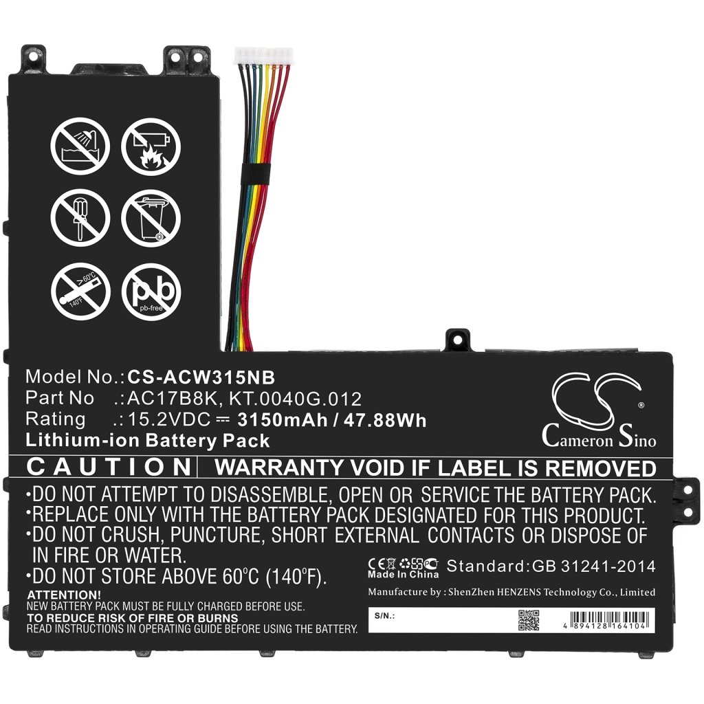 Batterie Sostituisce KT.0040G.012