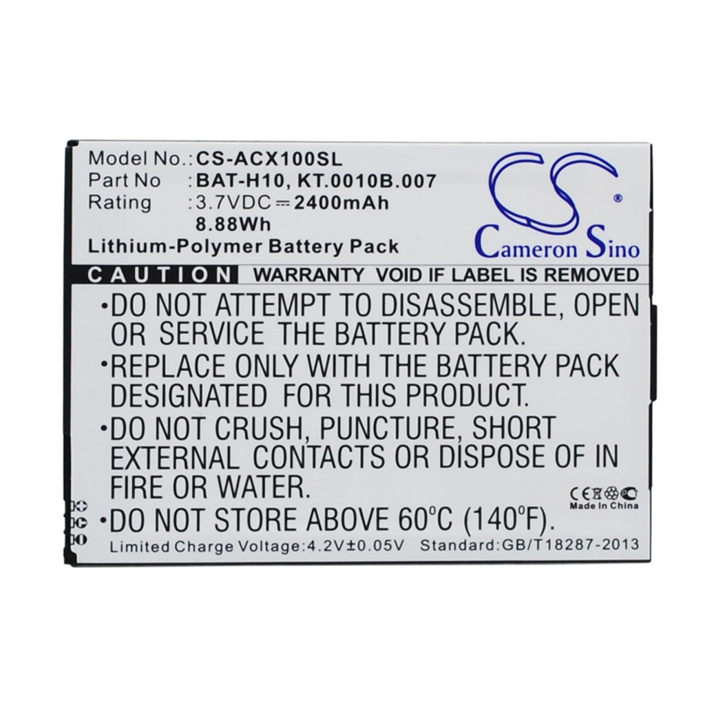 Sostituzione della batteria compatibile per Acer BAT-H10,KT.0010B.007