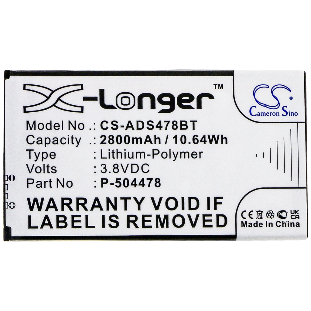 Batterie Batteria per telecamera di sicurezza domestica CS-ADS478BT