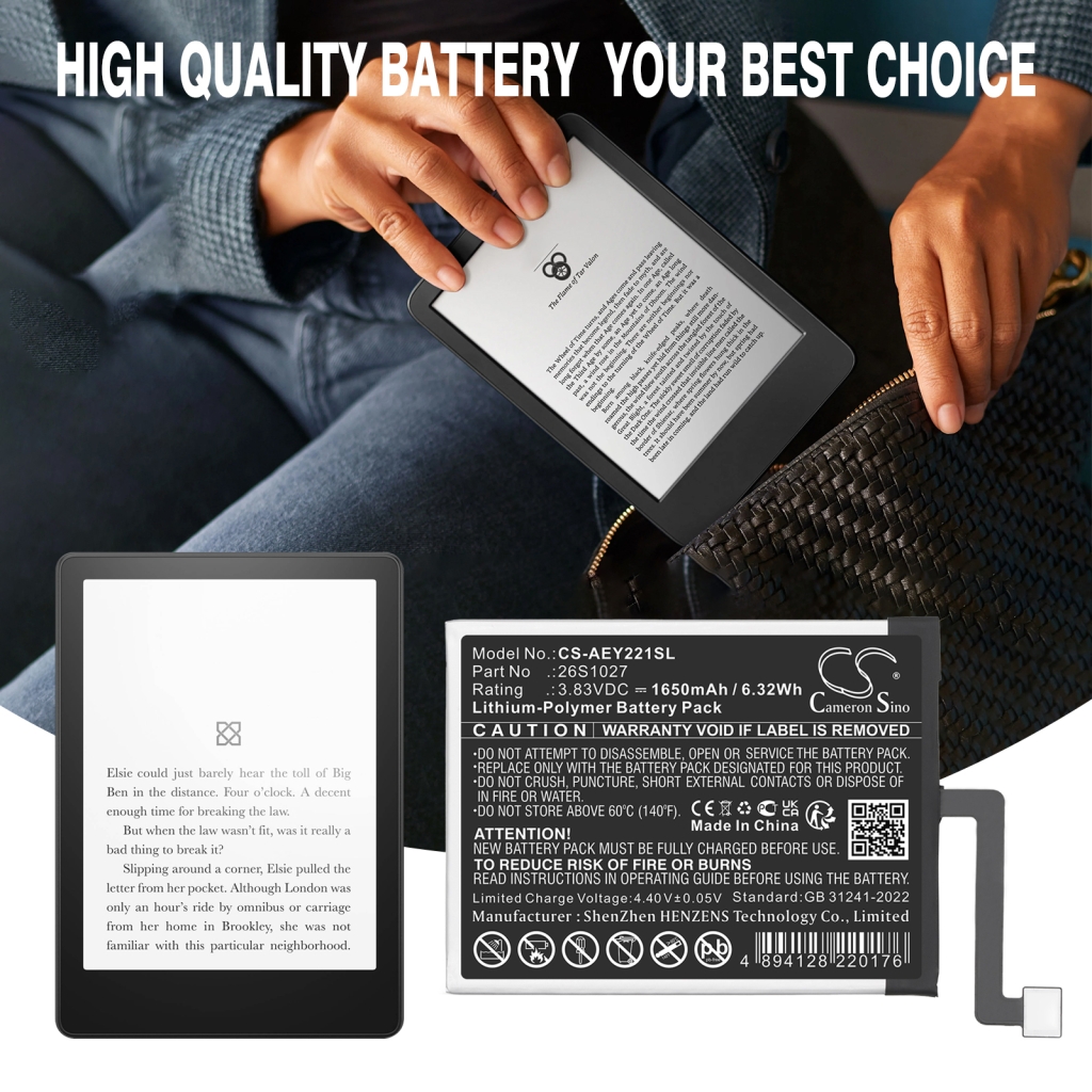 Ebook, batteria eReader Amazon CS-AEY221SL