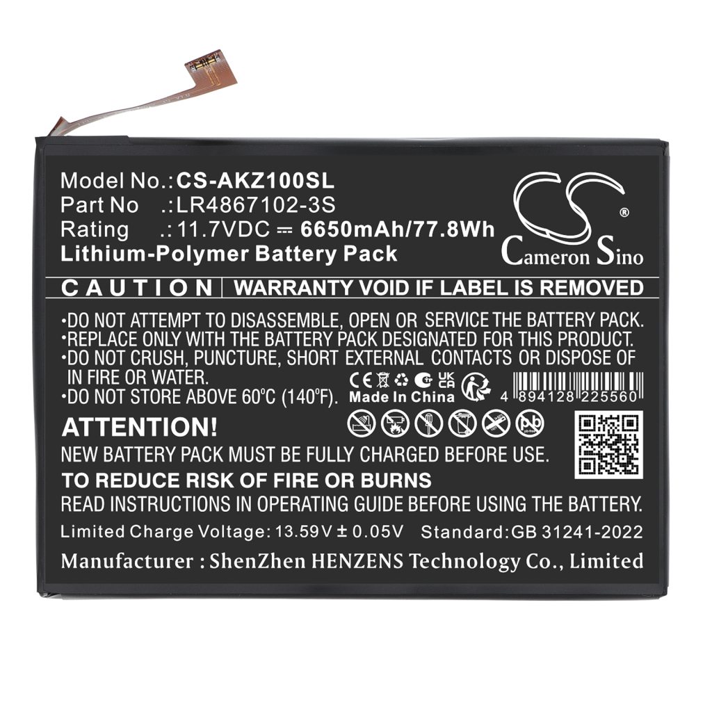 Batteria compatibile con Aokzoe CS-AKZ100SL