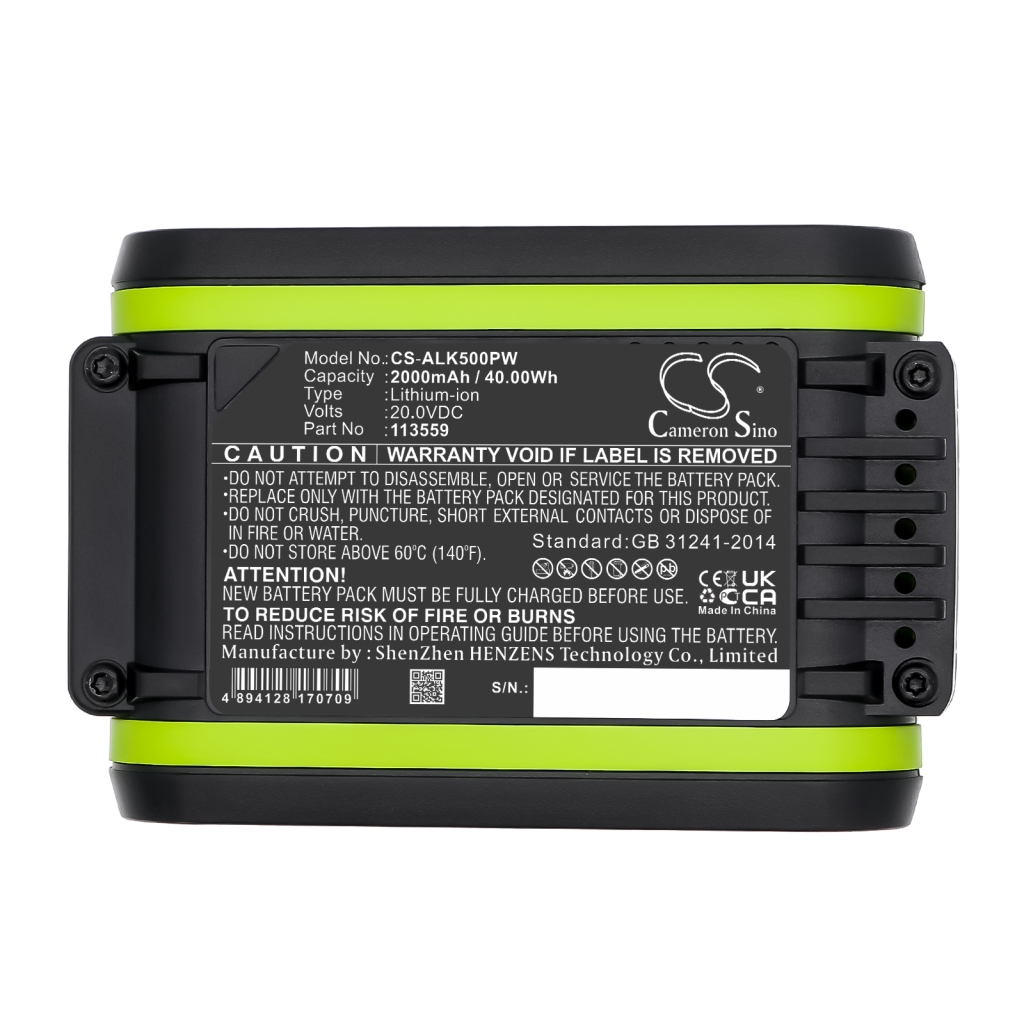 Batteria compatibile con Worx Al-ko Rockwell Pattfield CS-ALK500PW