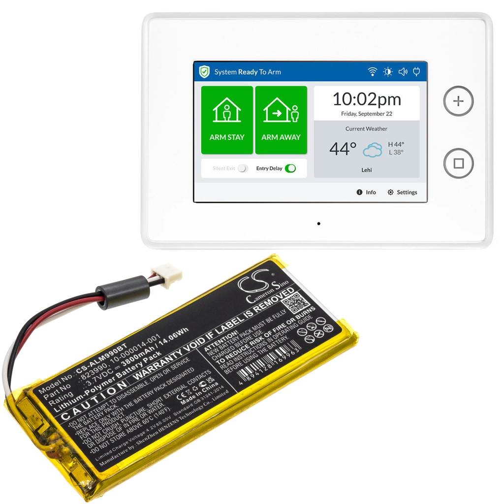 Batteria per telecamera di sicurezza domestica 2gig CS-ALM990BT
