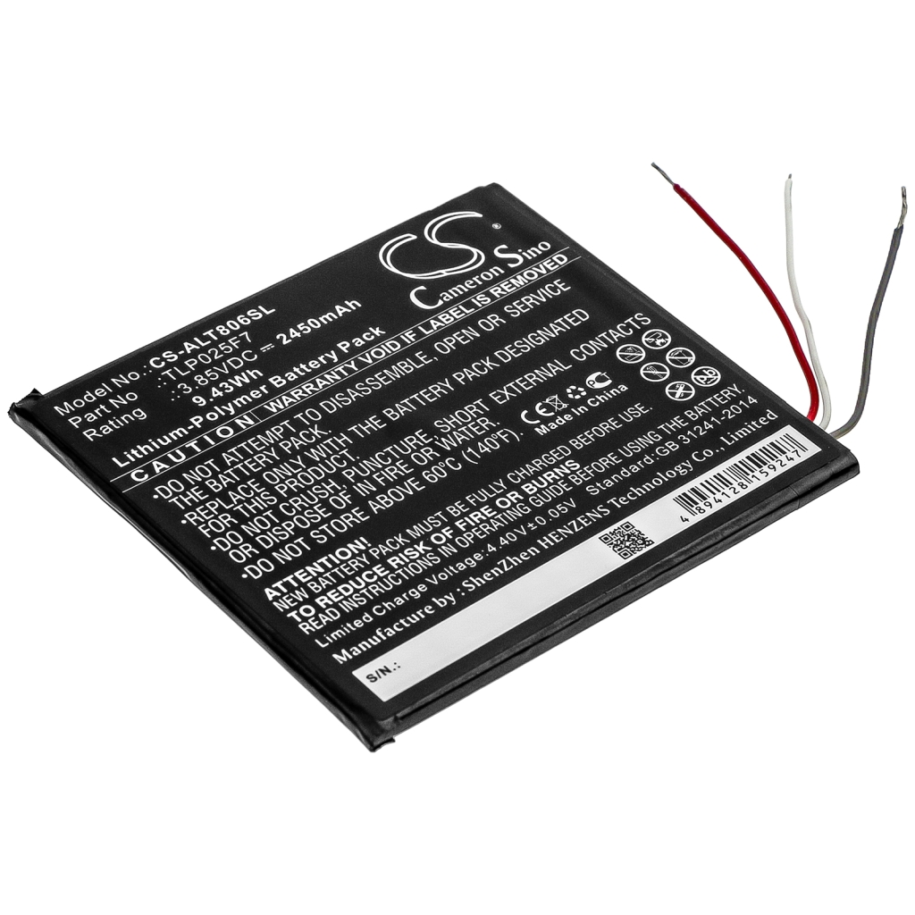 Sostituzione della batteria compatibile per Alcatel TLP025F7,TLP025FA,TLP025FC