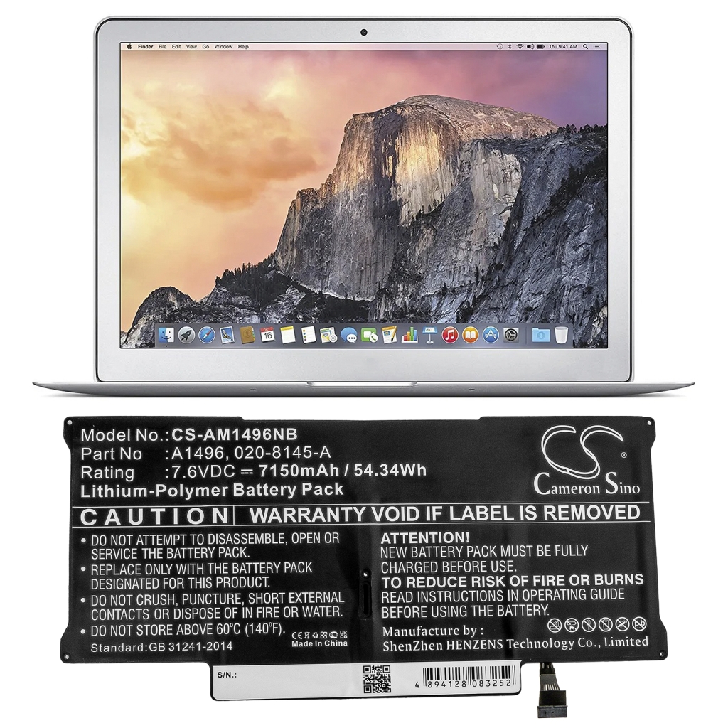 Batteria notebook Apple Macbook Air 13" A1466 2012 (CS-AM1496NB)
