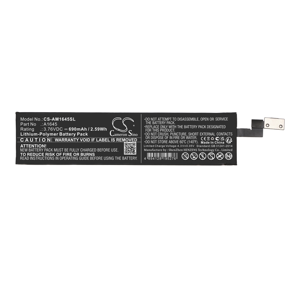 Sostituzione della batteria compatibile per Apple 210000004542,A1645
