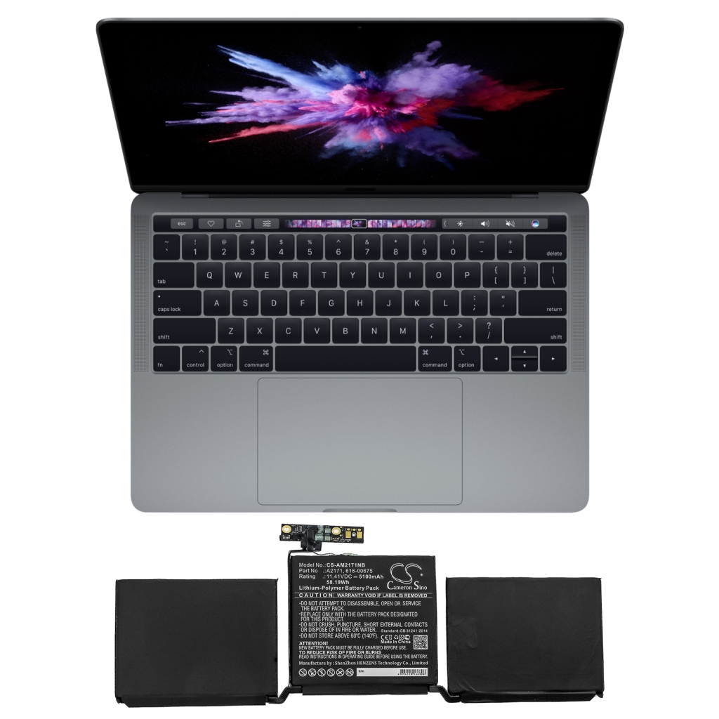 Batteria notebook Apple Macbook Pro Retina 13.3 A2159 (CS-AM2171NB)