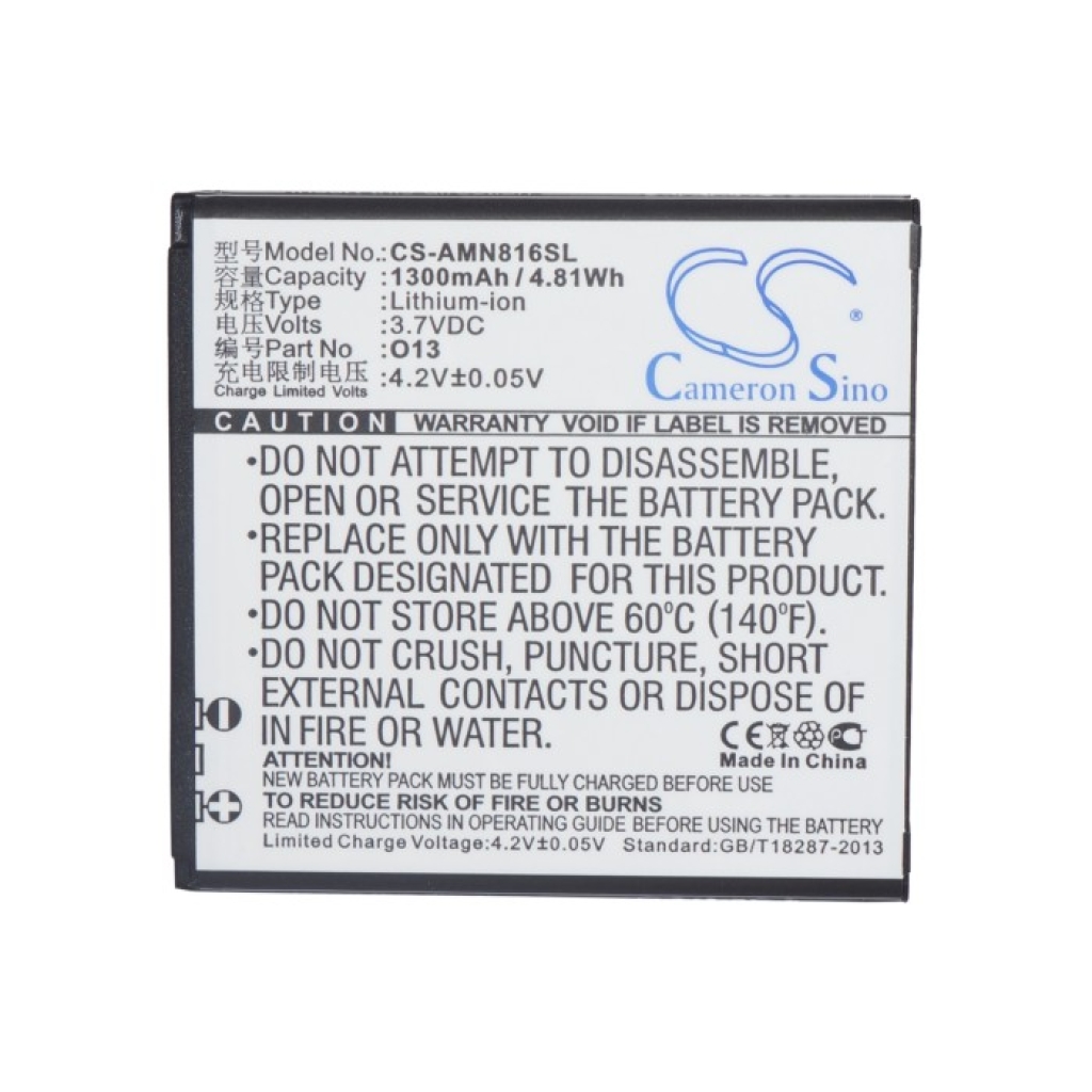 Batterie Batteria del telefono cellulare CS-AMN816SL