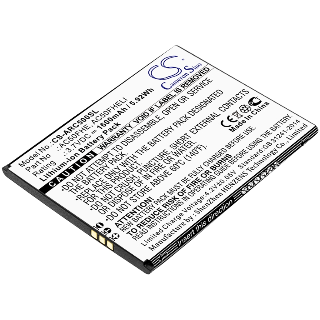 Sostituzione della batteria compatibile per Archos AC50FHE,AC50FHELI