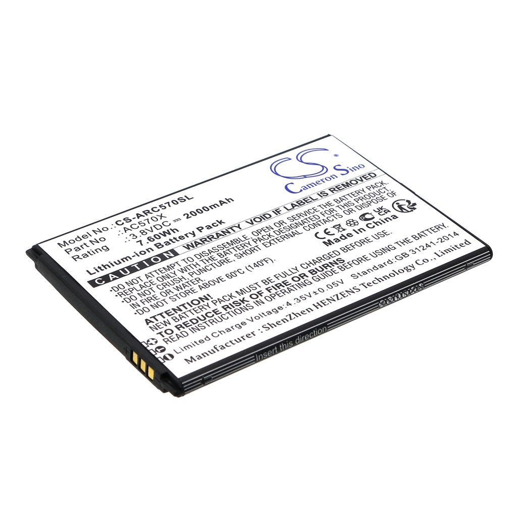 Batterie Batteria del telefono cellulare CS-ARC570SL