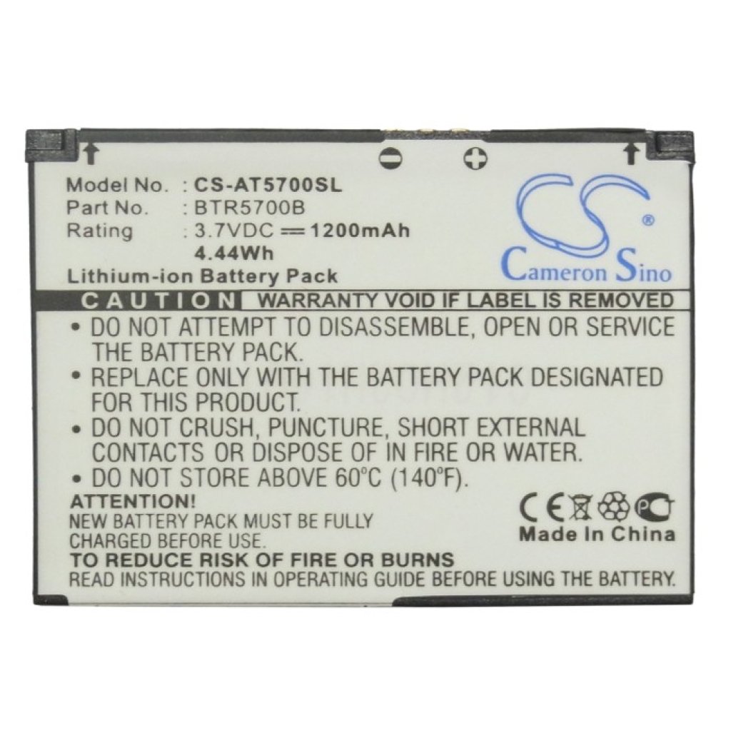 Batterie Batteria del telefono cellulare CS-AT5700SL