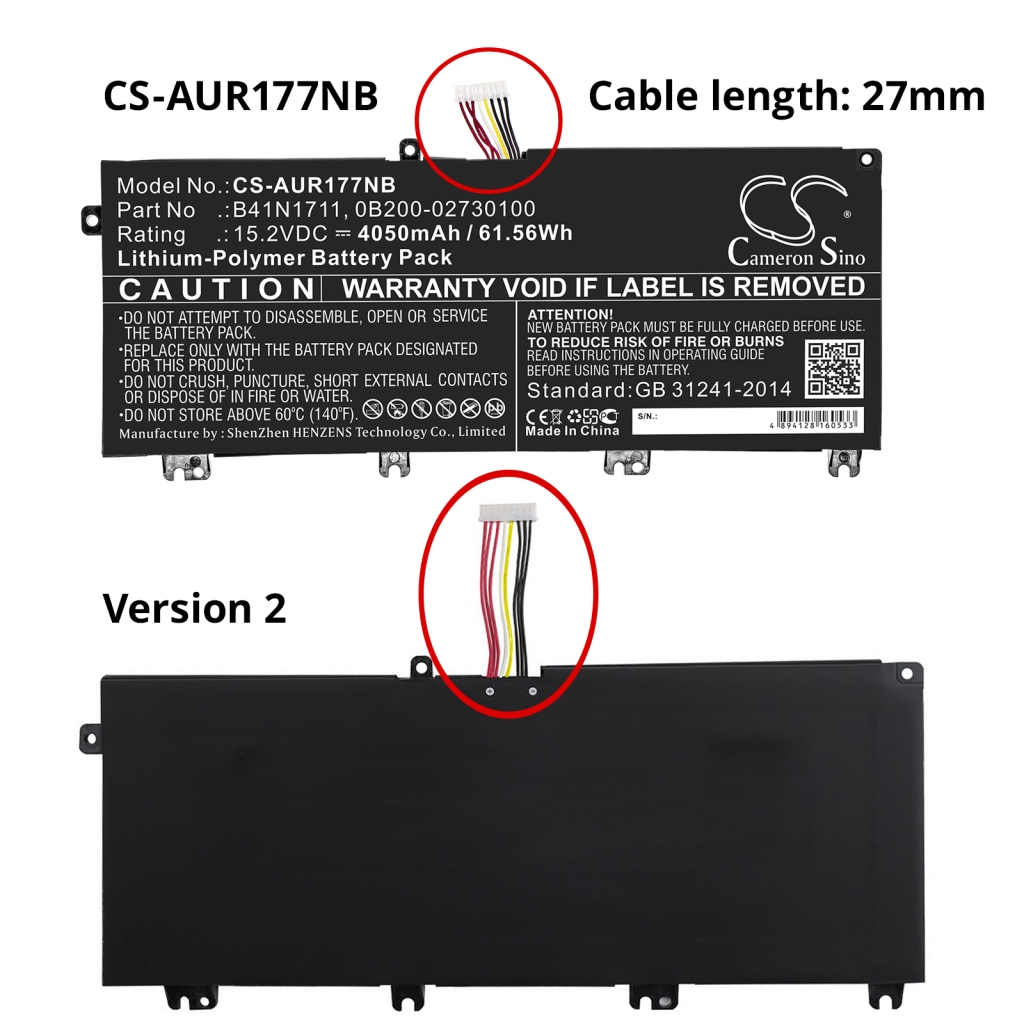 Batterie Sostituisce 0B200-02730100