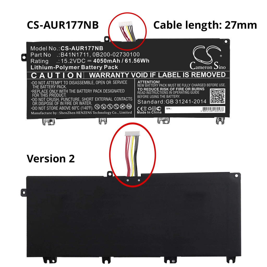 Batteria notebook Asus ROG Strix GL703GE-EE012T (CS-AUR177NB)