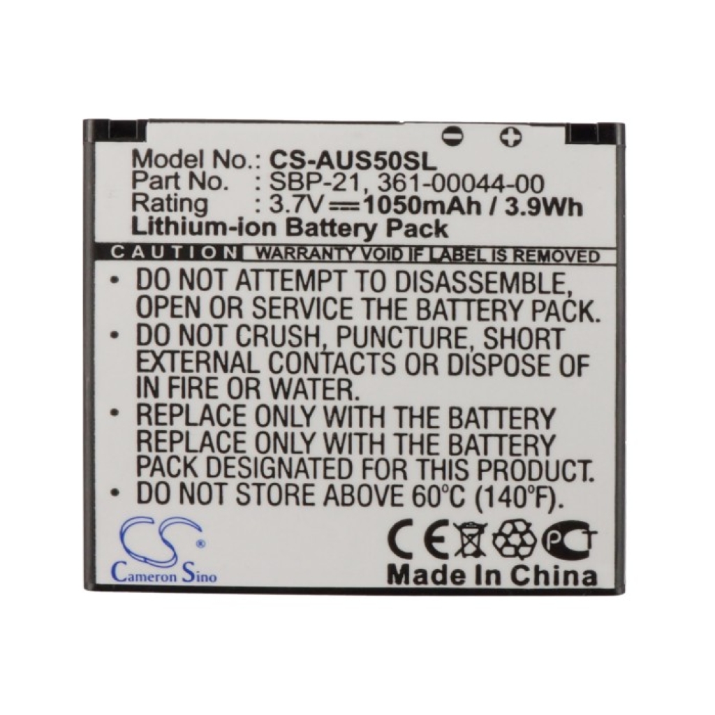 Cameron Sino CS-AUS50SL etichetta frontale, 3,7V 1050mAh 3,9Wh