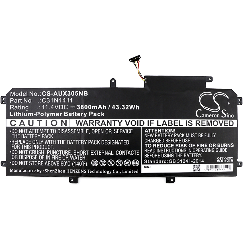 Batterie Sostituisce C31N1411