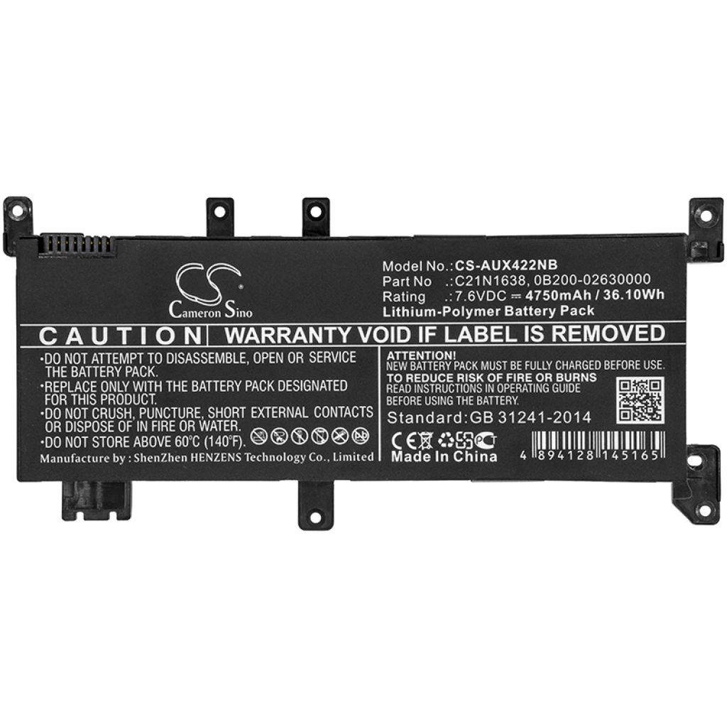 Batteria notebook Asus X442UR-1B (CS-AUX422NB)