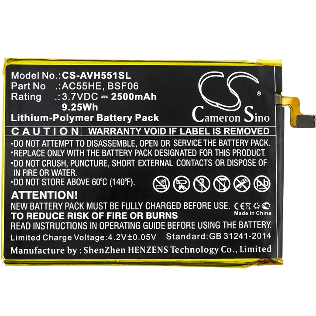 Batterie Sostituisce AC55HE