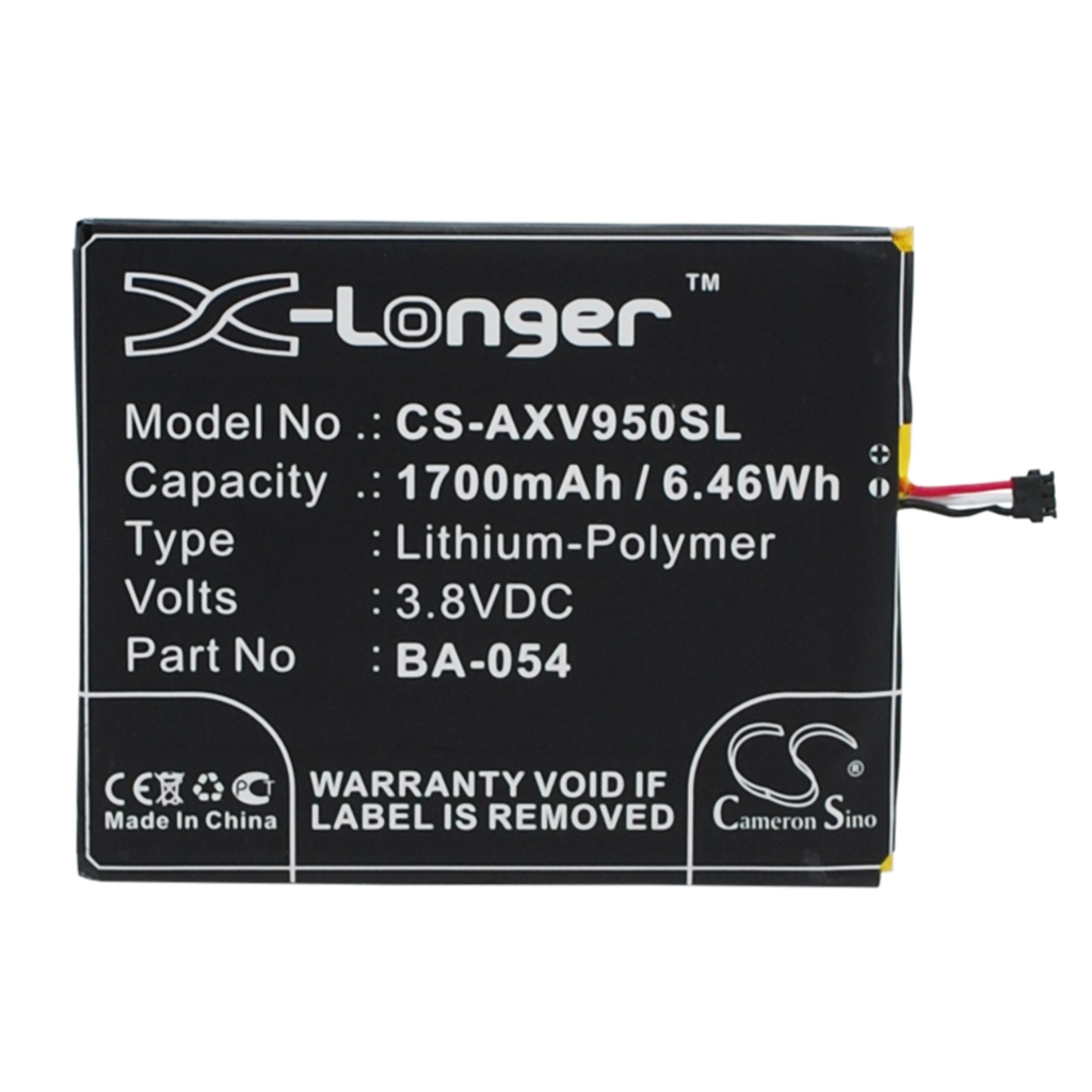 Battery compatible with Aux CS-AXV950SL