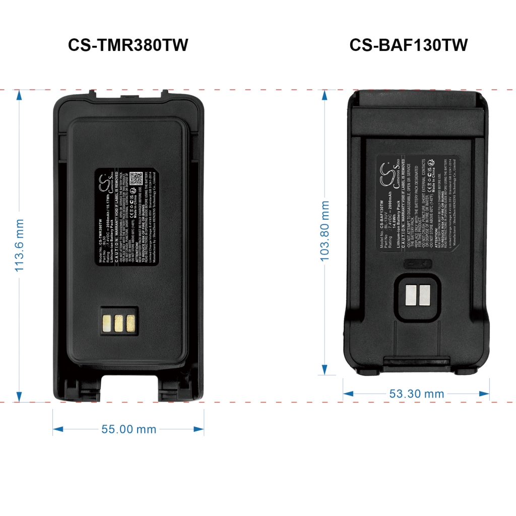 Batteries Two-Way Radio Battery CS-BAF130TW