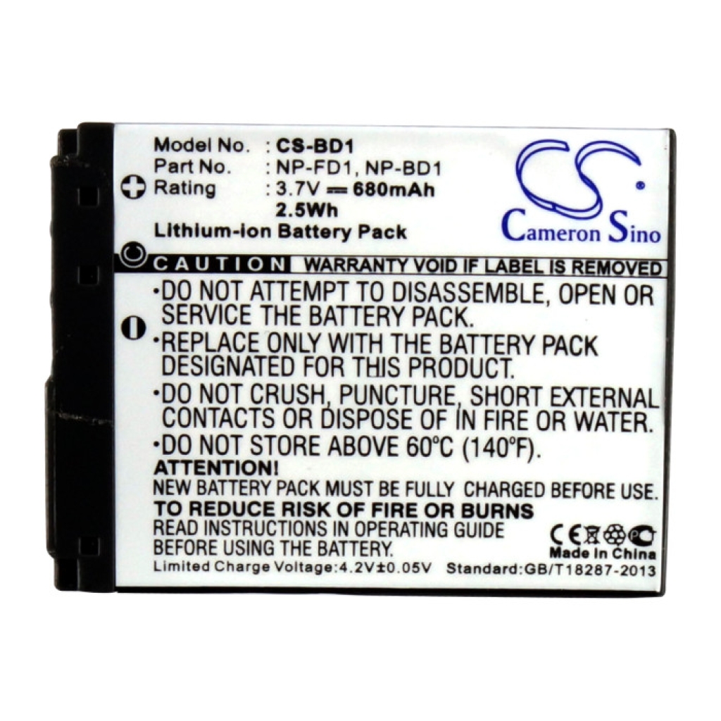 Batterie Sostituisce NP-BD1