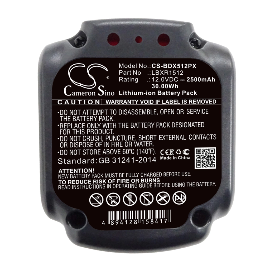 Compatible battery replacement for Black 
