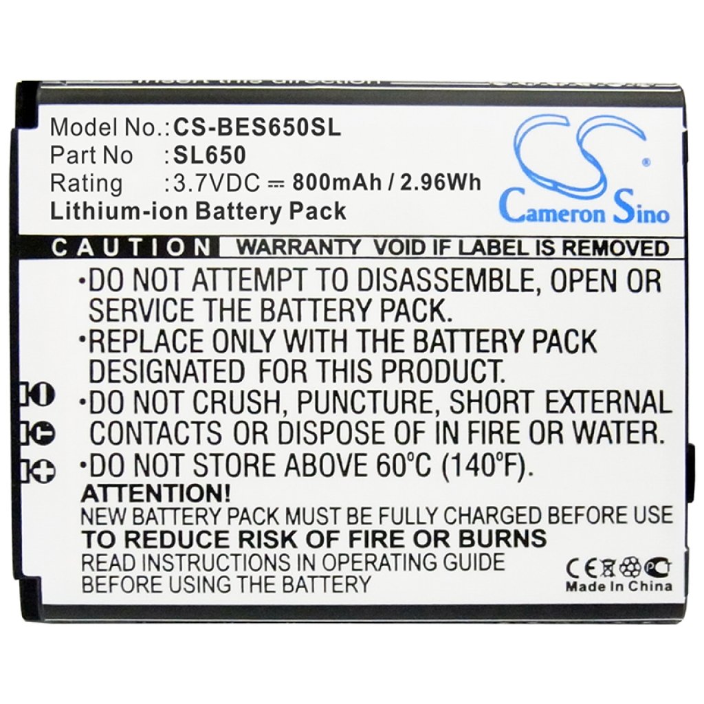 Batterie Batteria del telefono cellulare CS-BES650SL