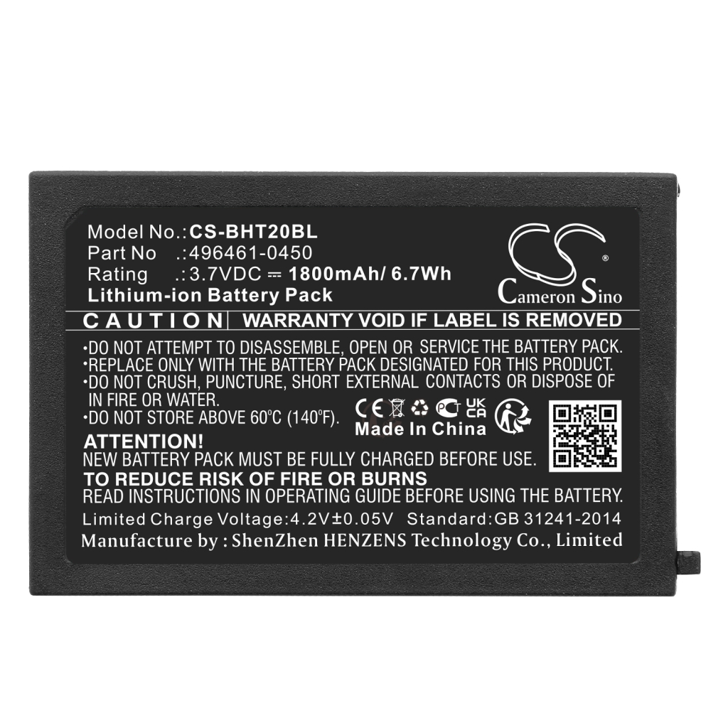 Batterie Codice a barre, batteria dello scanner CS-BHT20BL