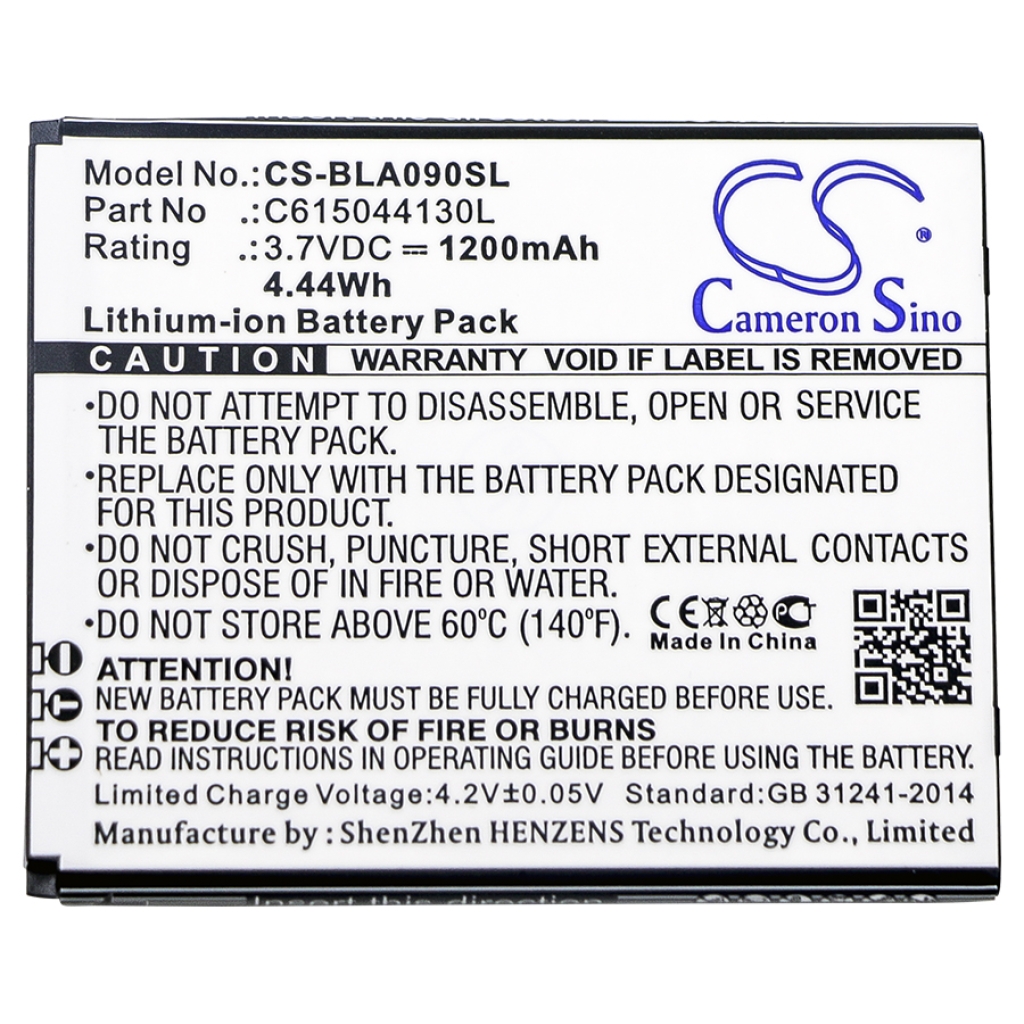 Batterie Batteria del telefono cellulare CS-BLA090SL