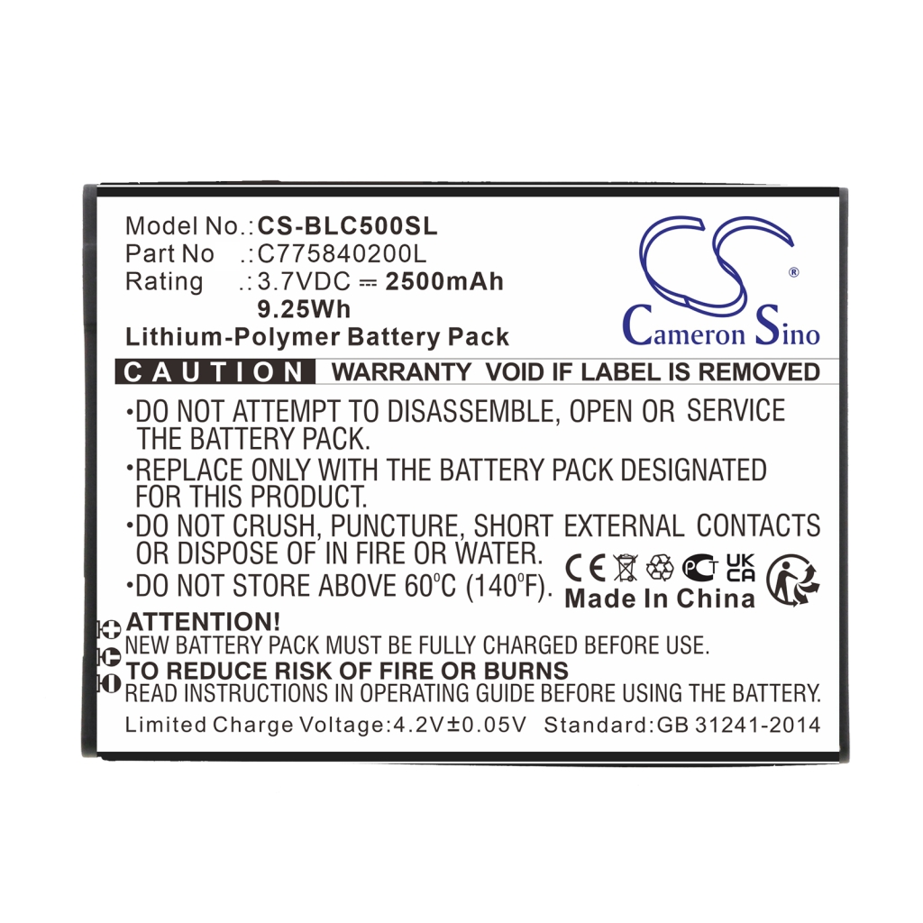 Sostituzione della batteria compatibile per BLU C775840200L