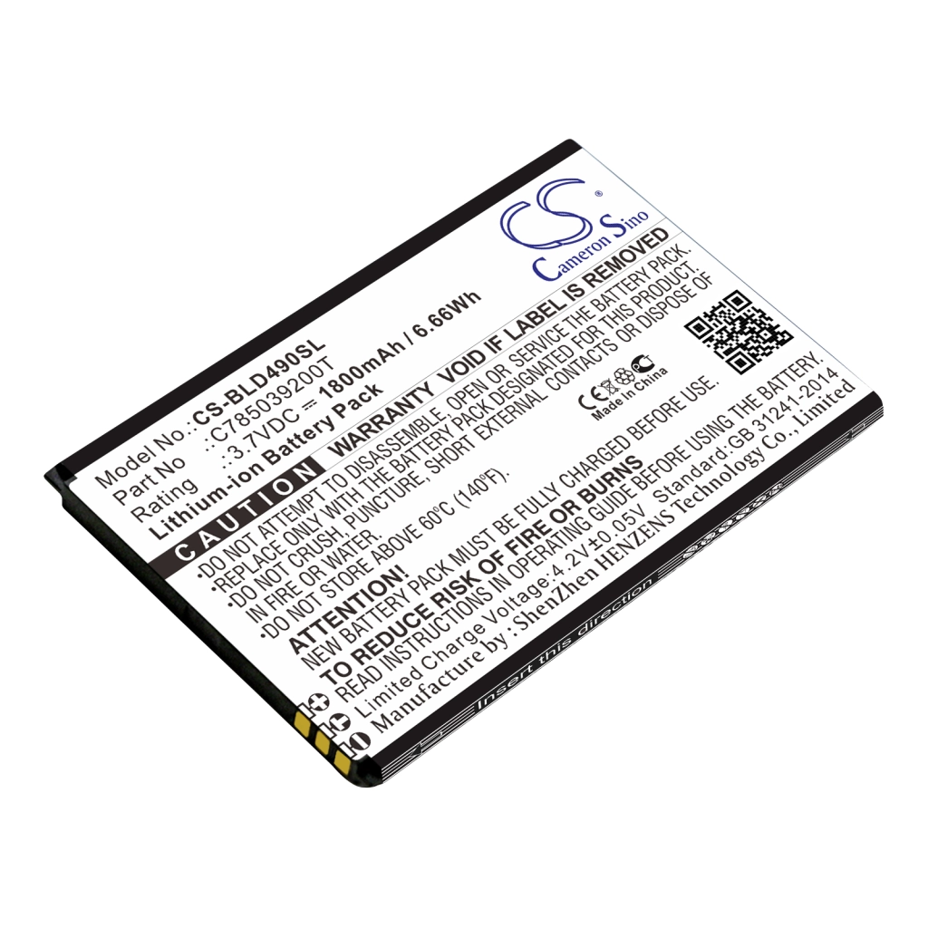 Batterie Batteria del telefono cellulare CS-BLD490SL