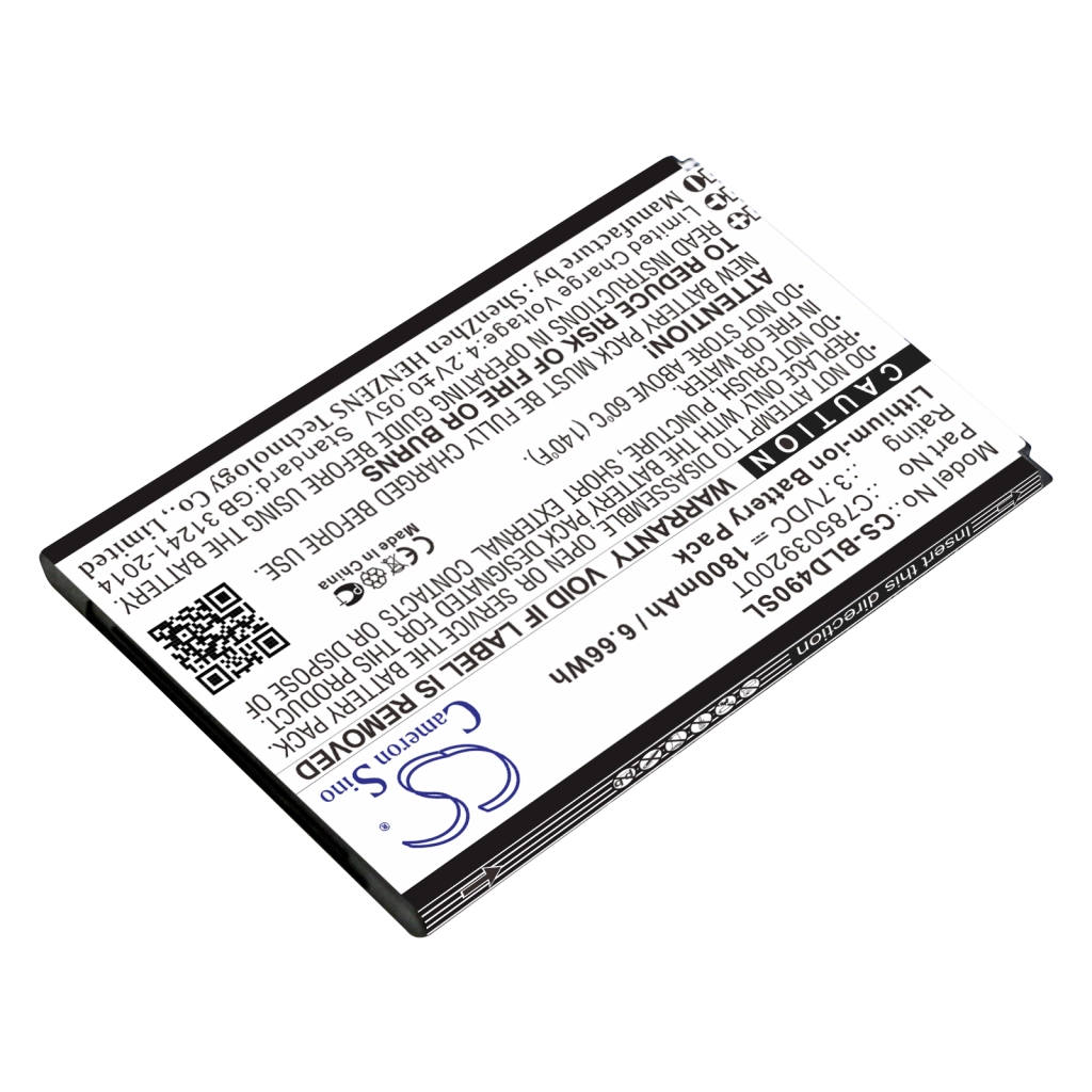 Batterie Batteria del telefono cellulare CS-BLD490SL