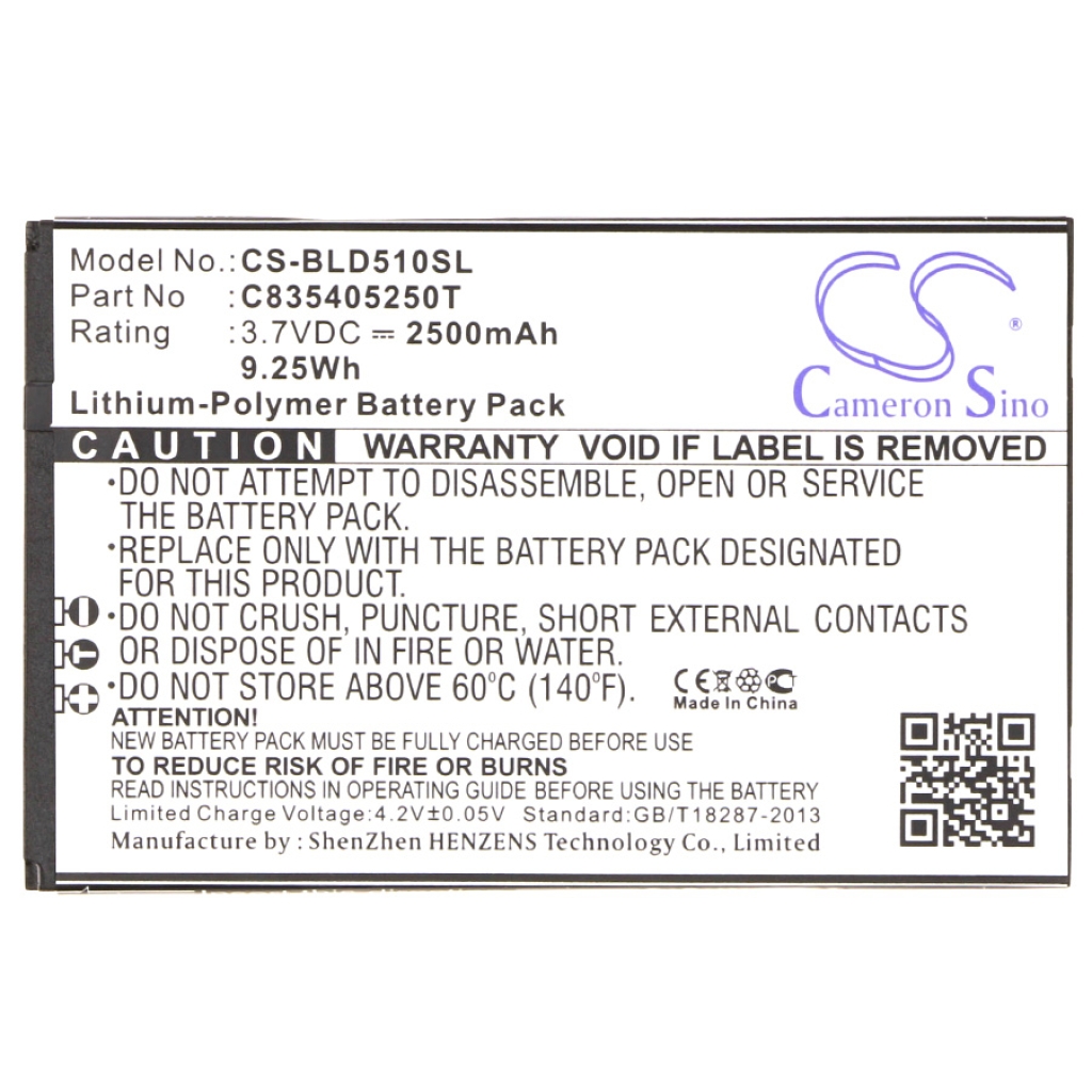 Sostituzione della batteria compatibile per BLU C835405250T