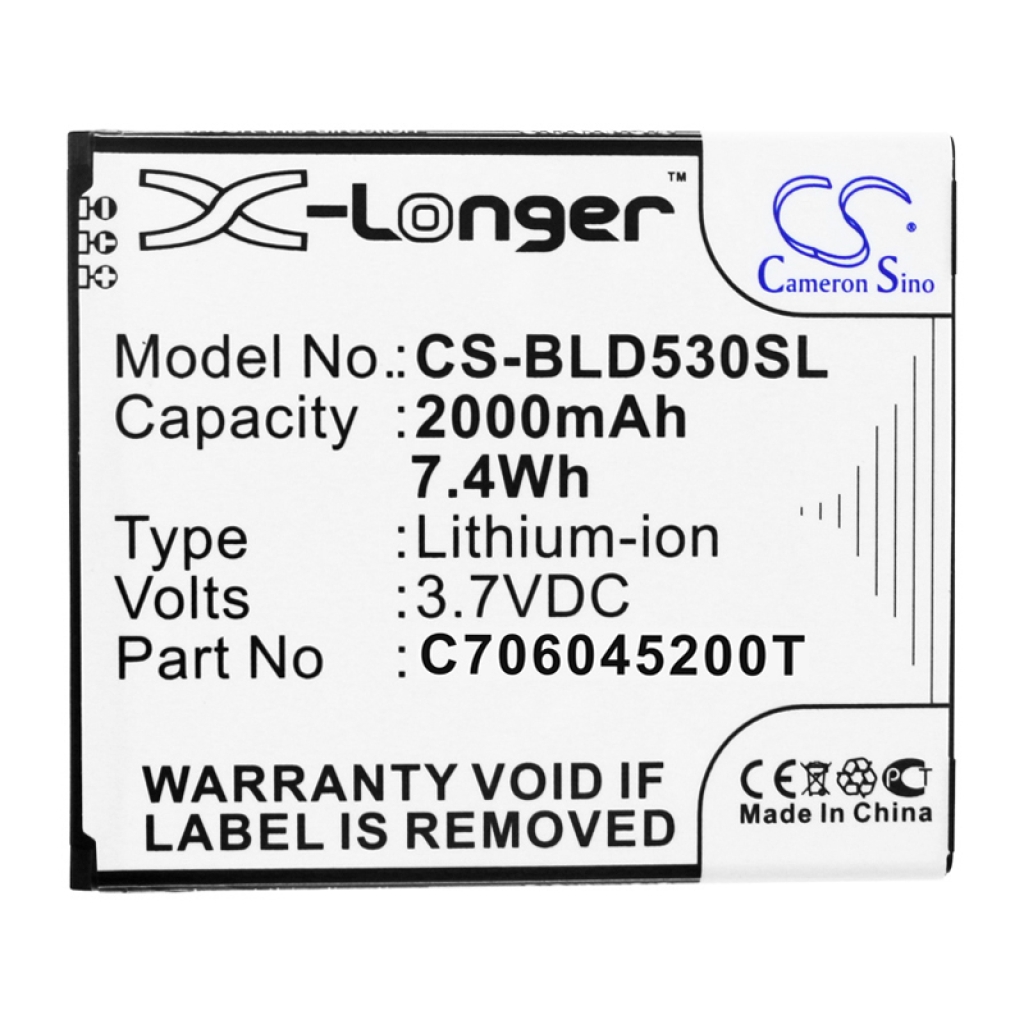 Sostituzione della batteria compatibile per BLU C706045200P,C706045200T
