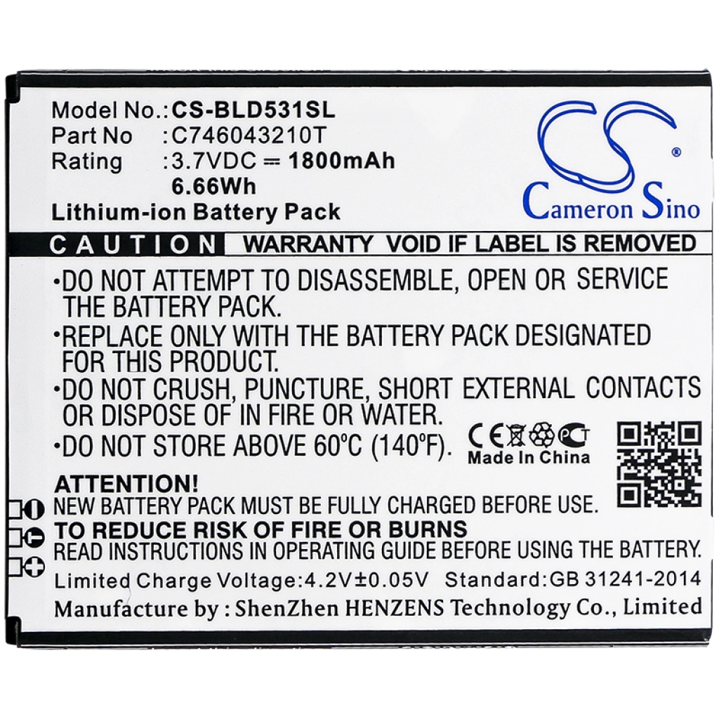 Batterie Sostituisce C746043230T