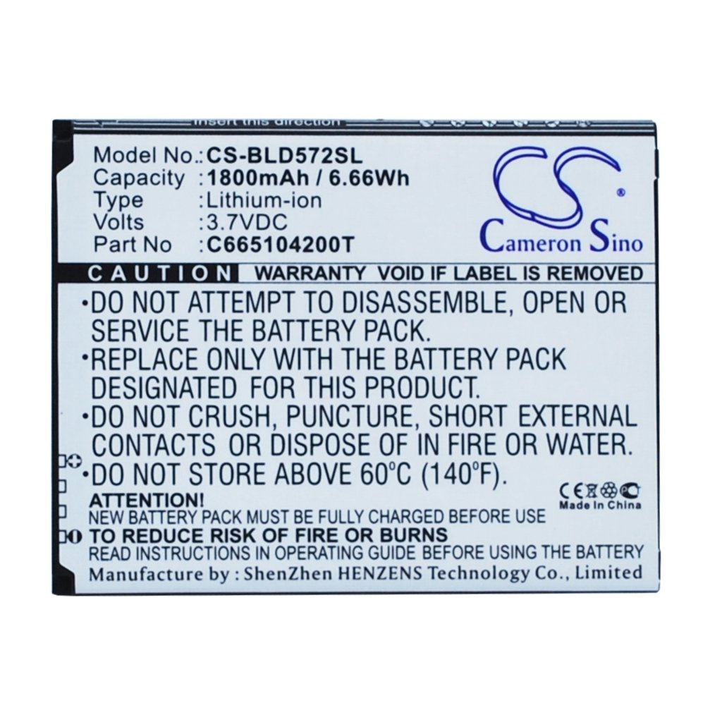 Batterie Sostituisce C665104200T