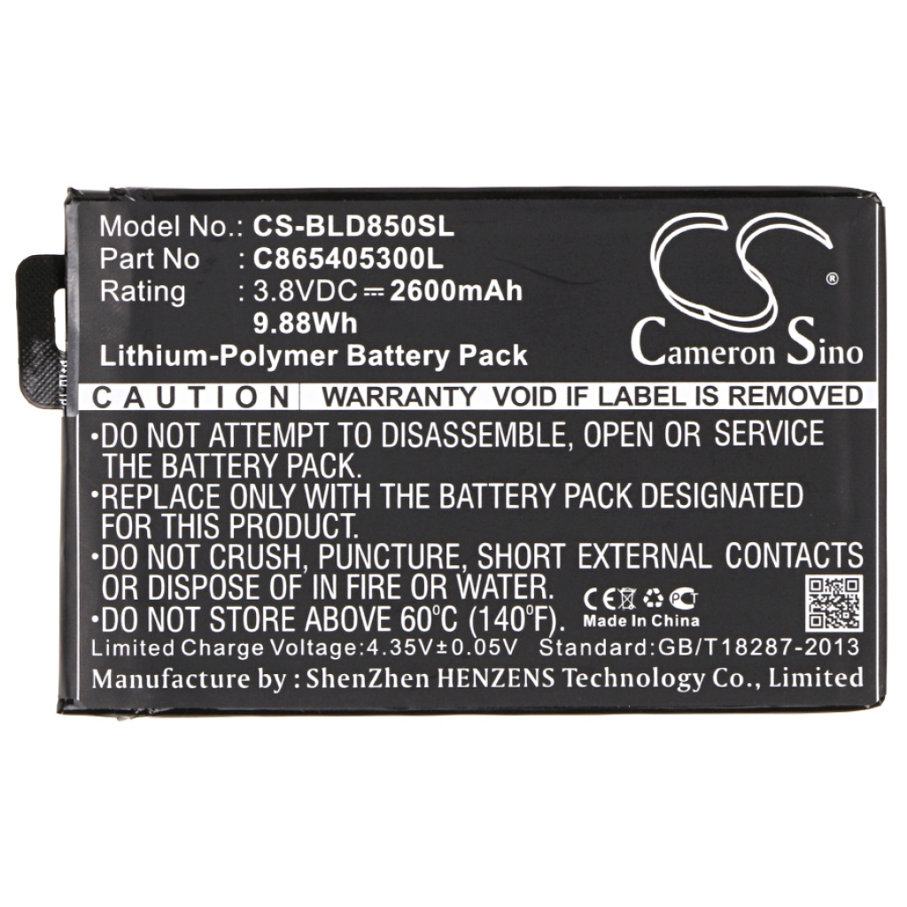 Sostituzione della batteria compatibile per BLU C865405300L,SL1805A