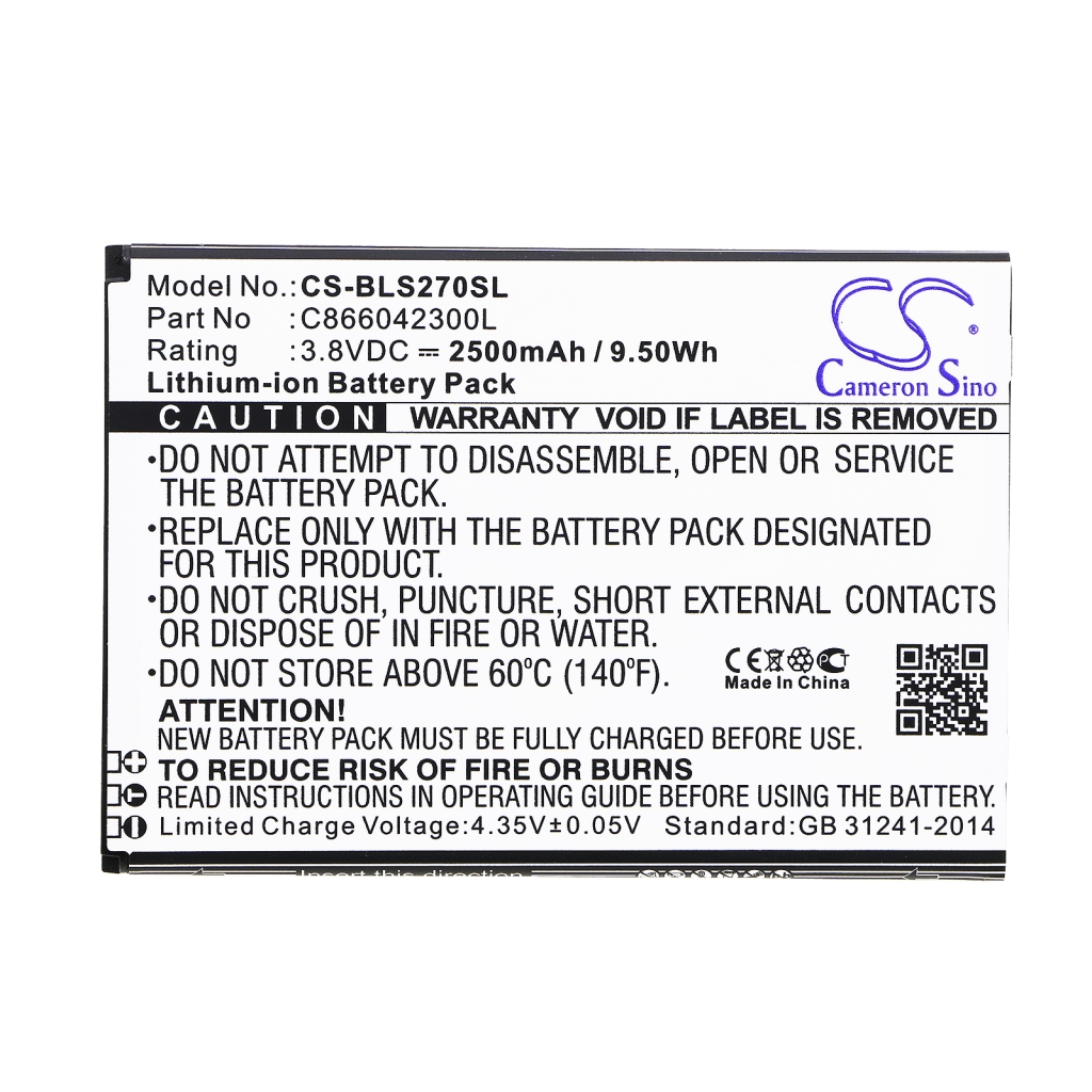 Sostituzione della batteria compatibile per BLU C866042300L