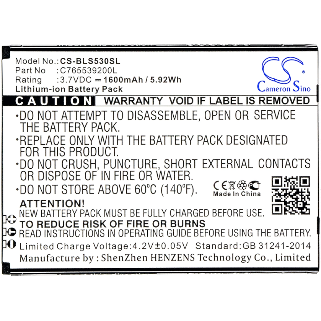 Batterie Batteria del telefono cellulare CS-BLS530SL